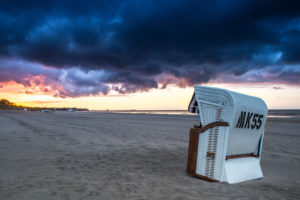 Beach with dramatic clouds on Usedom Beach with dramatic clouds on Usedom
